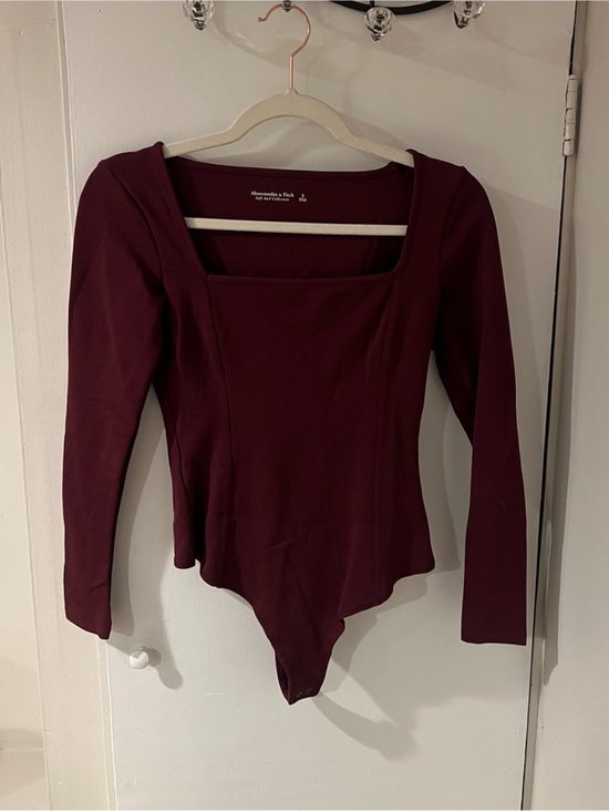 Abercrombie & Fitch Tops - Abercrombie & Fitch Red Long-Sleeve Bodysuit